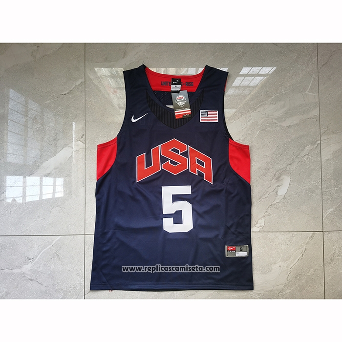 Camiseta USA 2012 Kevin Durant #5 Negro